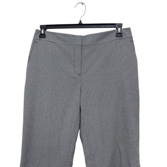 Ann Taylor Factory Womens Black Houndstooth Business Casual Dress Pants Size 6 - Picture 2 of 10